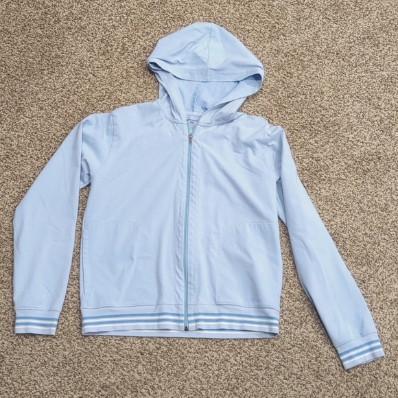 Patagonia full zip hooded jacket women's Medium pale blue imperfect - Picture 1 of 8